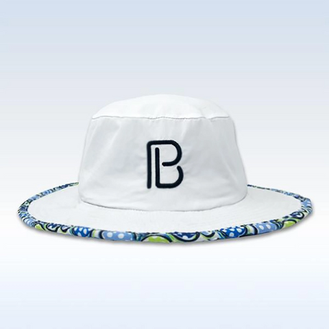 Pickleball Bella Dink 1 Bucket Hat (White/Blue)