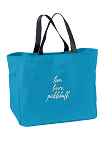 Live, Love, Pickleball Tote (Turquoise)