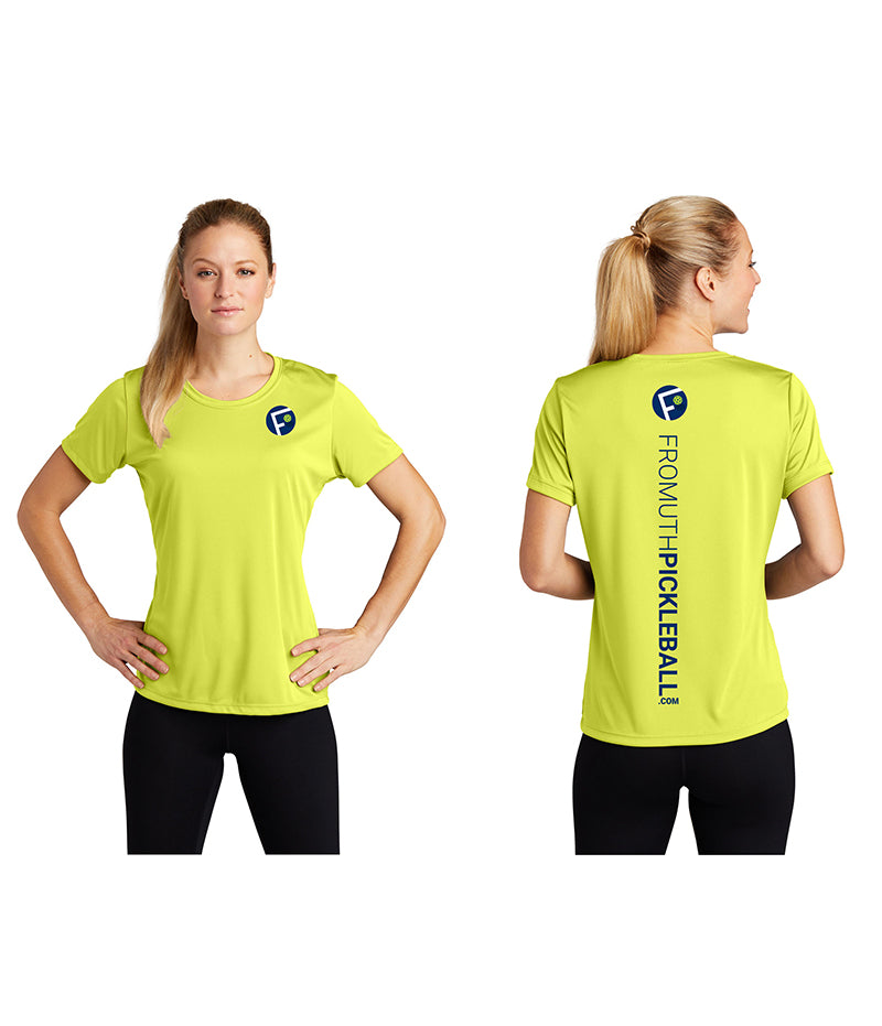 Fromuth Pickleball Vertical Logo Tee (W) (Yellow)