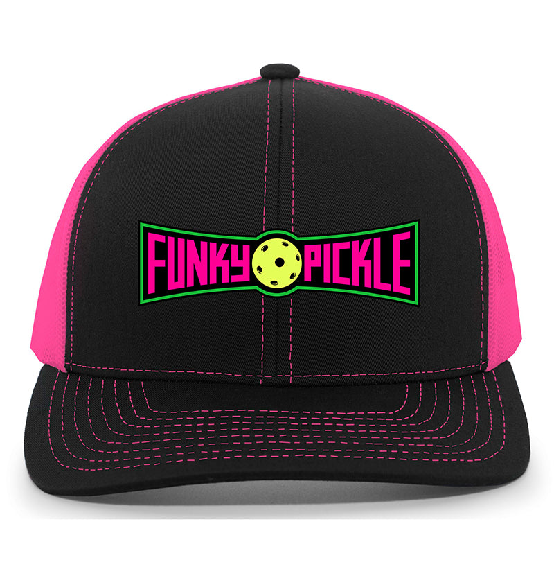 Funky Pickle Trucker Snapback Cap (U) (Black/Pink)