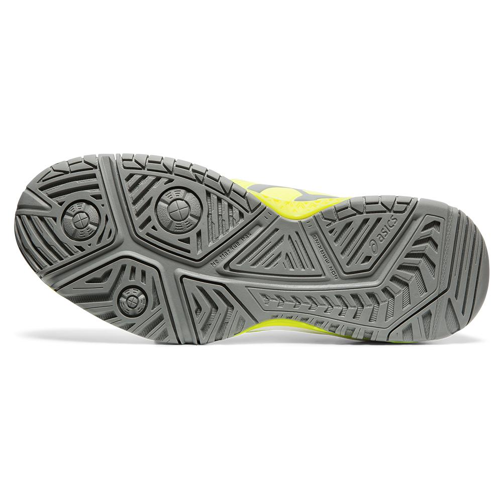 Asics Women's GEL-Resolution 7 Tennis Shoes Safety Yellow and Stone Gray