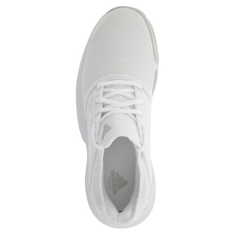 Adidas Women's GameCourt Tennis Shoes White and Matte Silver