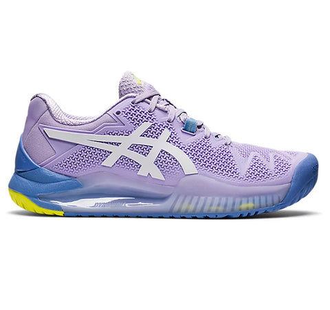 Asics GEL Resolution 8 (W)(Purple) FLEXION FIT Upper Provides form-Fitting Support