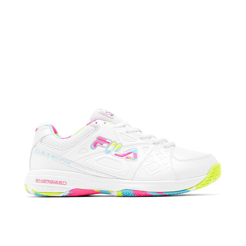 FILA Double Bounce 3 Pickleball (W) (White/Turquoise)