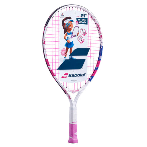 Babolat B' Fly 21 Junior (Strung) Pre-strung with Babolat Synthetic Gut in Pink