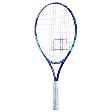 Babolat B' Fly 25 Junior (Strung) (Dark Blue) Perfect for Stage 3 Tennis with Orange Training Balls