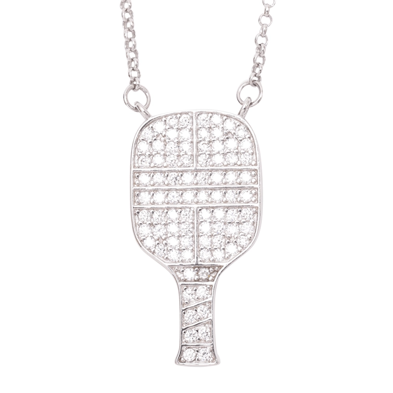Hit Happy Pickleball Paddle Pendant Necklace