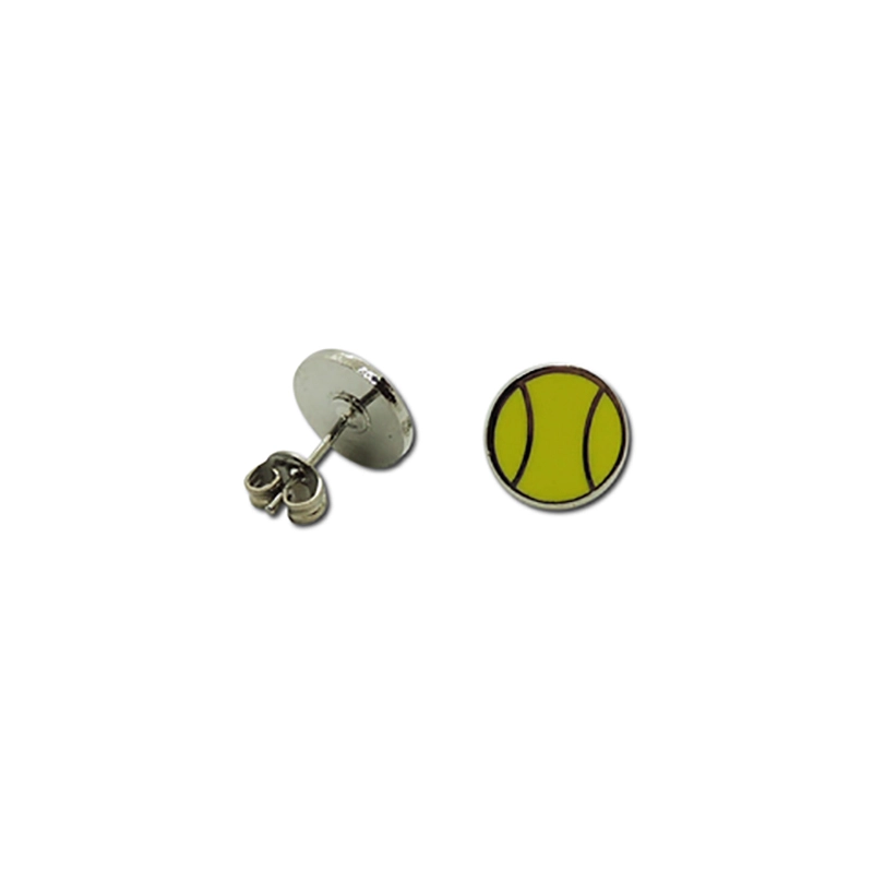 Flat Tennis Ball Earrings