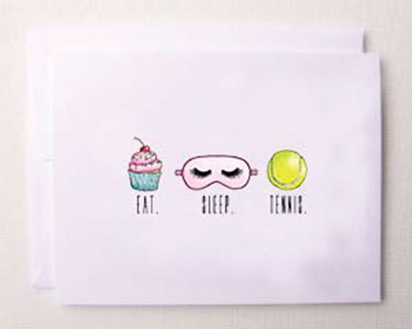 Note Cards "Eat. Sleep. Tennis." (10x)