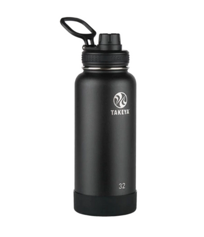 Takeya Actives Insulated Water Bottle w/Spout Lid (32oz) (Onyx)