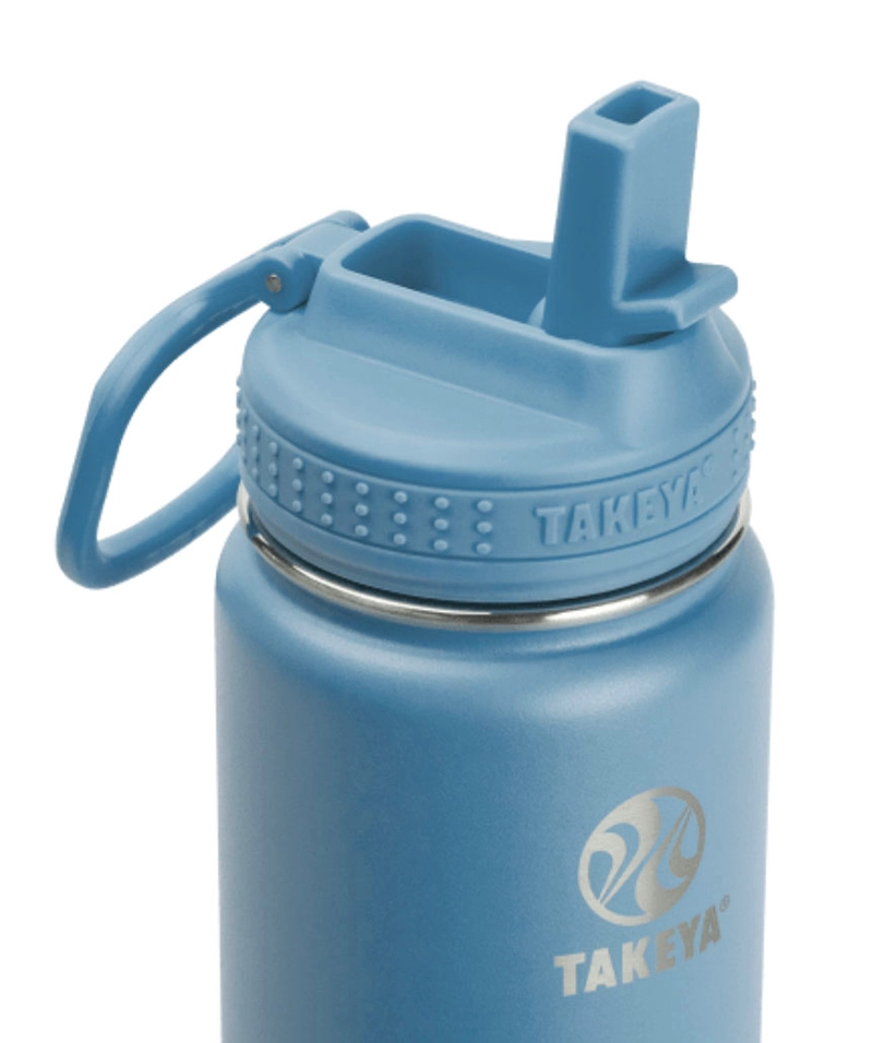 Takeya 32oz Actives Insulated Stainless Steel Water Bottle with Straw Lid - Blush