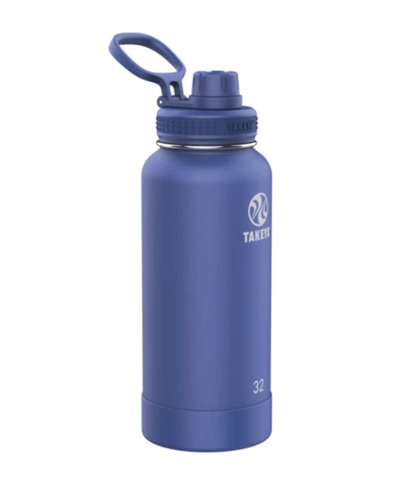 Takeya Pickleball Insulated Water Bottle w/Spout Lid (32oz) (Blue)